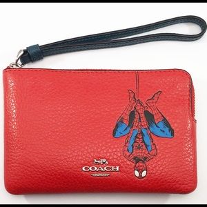 Coach X Marvel Miami Red SPIDER MAN Wristlet